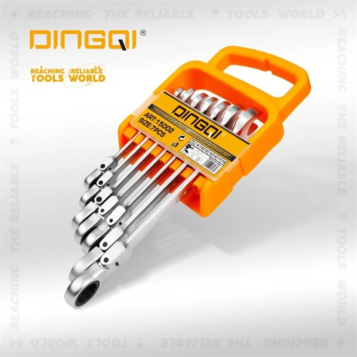 Set Kunci Pas Ratchet Fleksibel Spanner yang Dapat Disesuaikan